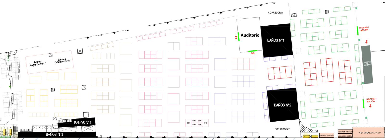 Plano de stands de Expo Perú Industrial 2027